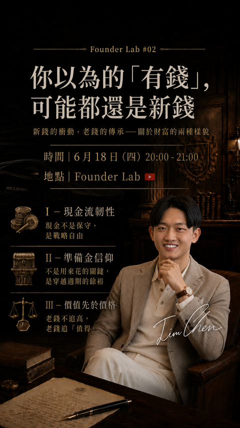 Founder Lab #02：同一張財報，老錢和新錢讀出兩種命運